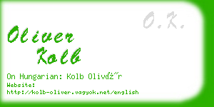 oliver kolb business card